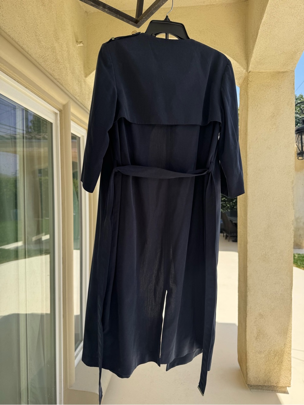 Ted Baker Navy Trench Coat with Tie Waist
